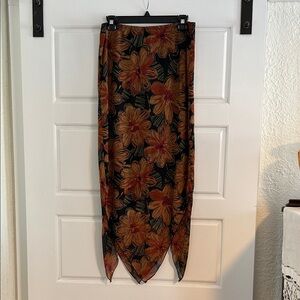 HeartSoul Black and Orange Floral Skirt